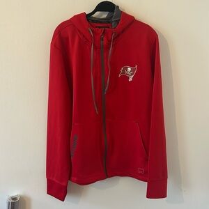 NFL Red Tampa Bay Buccaneers MSX  by Michael Strahan Zip Up  Hoodie Size XL